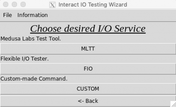 choose desired I/O service