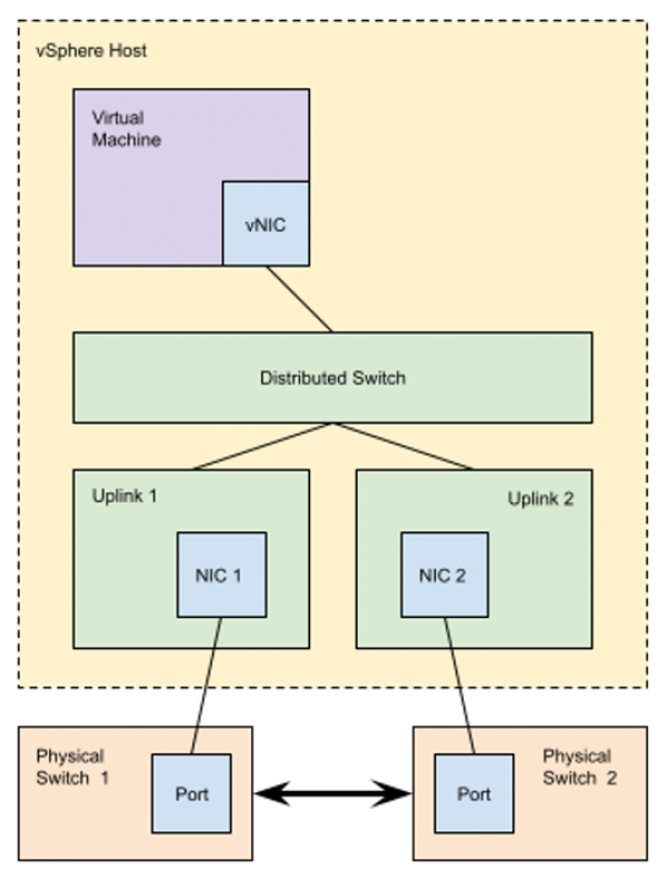 Figure 3: vSphere Host Connected to Multiple Physical Switches