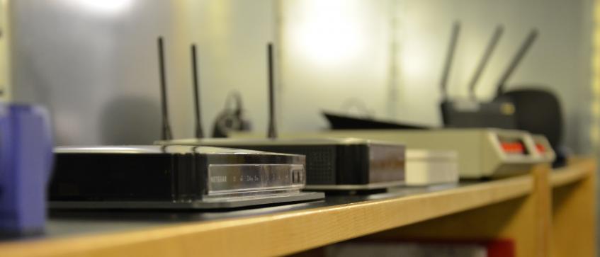 Wireless devices on a shelf