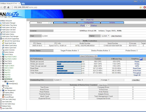 SANBlaze VirtuaLUN Software