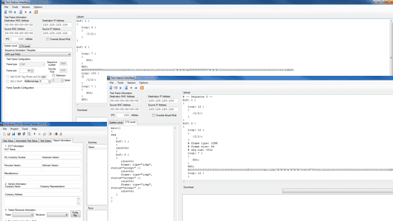 Screenshot of our UFET testing system